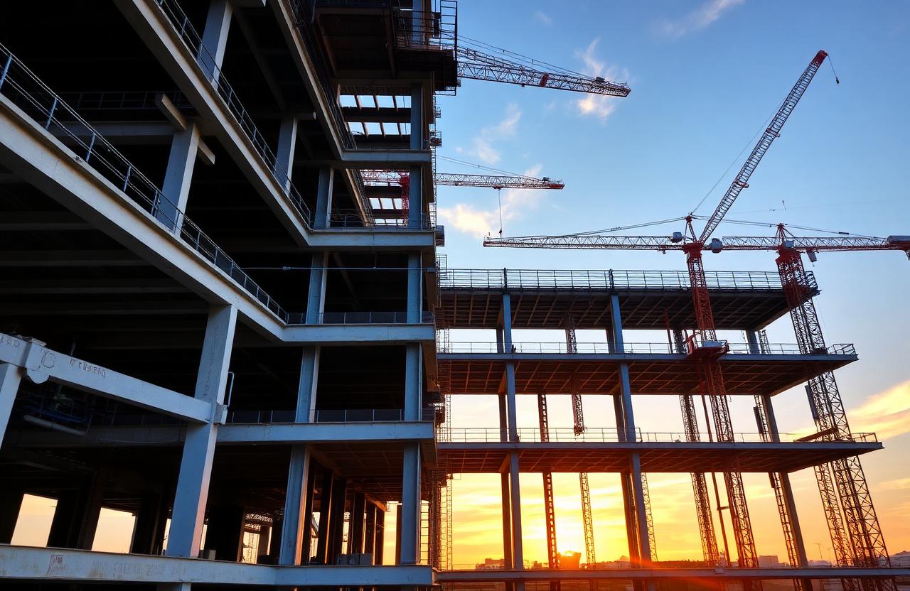 Centro comercial em construção